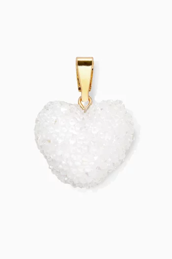 Jelly Heart Pendant in 18kt Gold-plated Brass