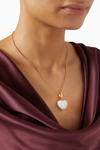 Jelly Heart Pendant in 18kt Gold-plated Brass