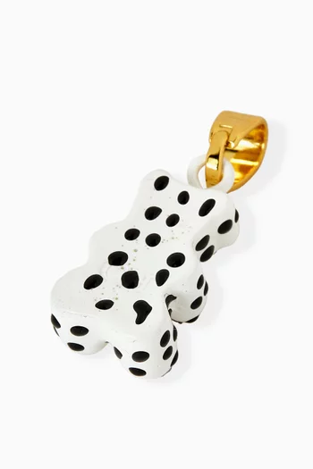 Dalmatian Nostalgia Bear Pendant in 18kt Gold-plated Brass