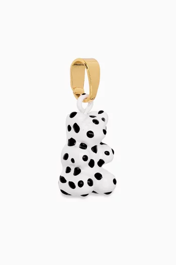 Dalmatian Nostalgia Bear Pendant in 18kt Gold-plated Brass