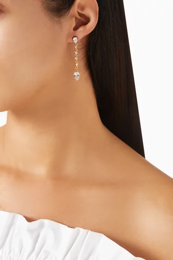 Pear Drop Earrings in 18kt Gold-plated Brass