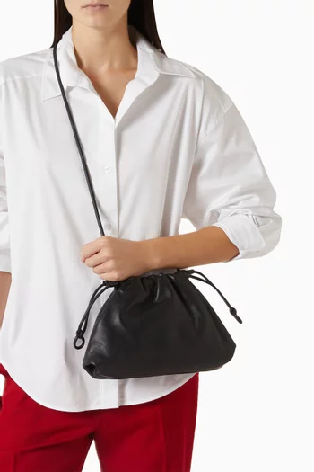 حقيبة باكيت برباط تضييق جلد