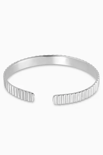 Ridge Cuff Bracelet in Sterling Silver