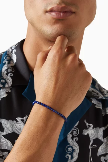 سوار بخرز لازورد فضة إسترلينية