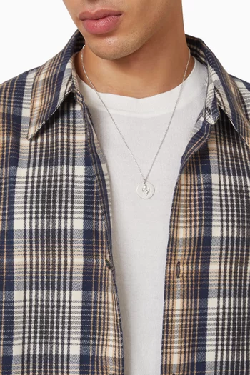 قلادة بتصميم عملة معدنية بحصان فضة إسترلينية