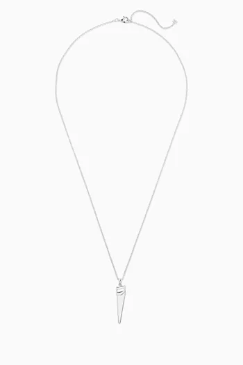 قلادة بتصميم منشار فضة إسترلينية