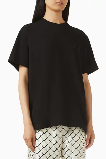 Horsebit Embroidered T-shirt in Jersey