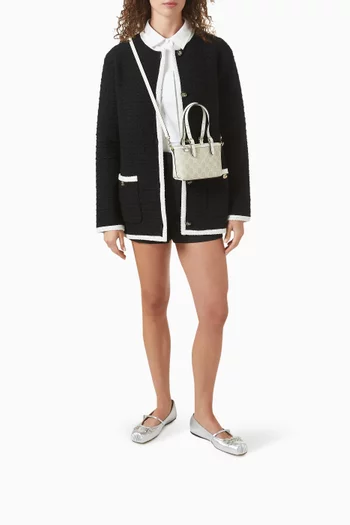 Horsebit Ballet Flats in Metallic Leather