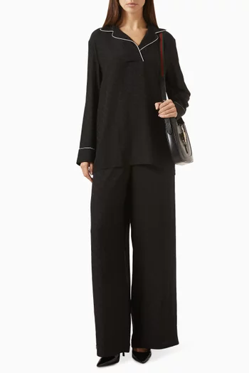 Horsebit T-shirt in Silk Jacquard