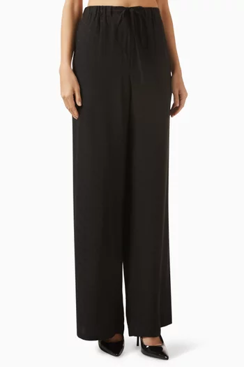 Horsebit Pants in Silk Jacquard