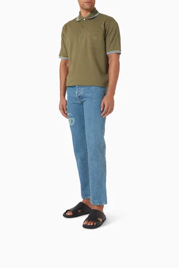 حذاء مفتوح بشعار حرفي GG