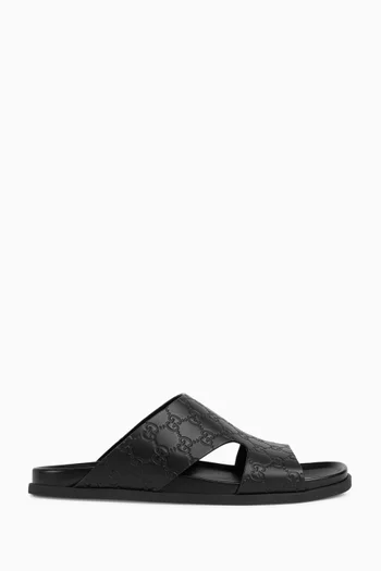 حذاء مفتوح بشعار حرفي GG