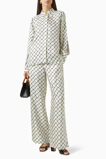 Printed Shirt in Silk Twill