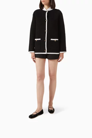 Horsebit Mary-jane Ballet Flats in Velvet