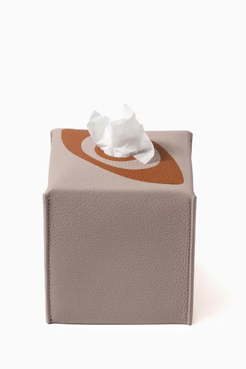 Talisman Tissue Box in Leather