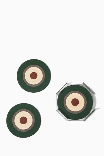 Stella Coasters in Leather, Set of 6