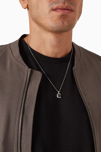 Armour Onyx Necklace in Sterling Silver