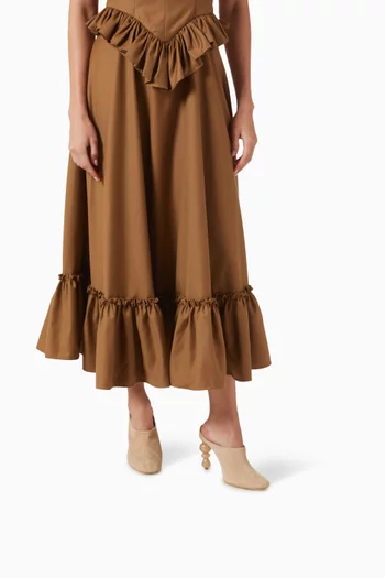 حذاء ديون مفتوح من الخلف بكعب 100 مم شمواه