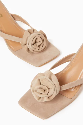 حذاء فلور مفتوح بسيرين وكعب 70 مم شمواه