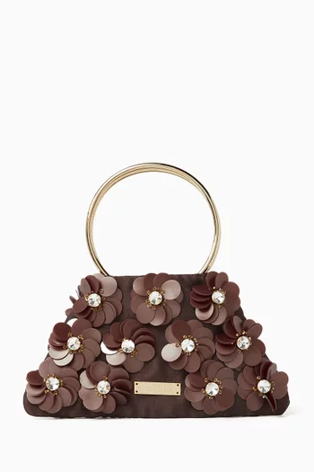 Eclat de Marguerites Sequin Bag in Satin