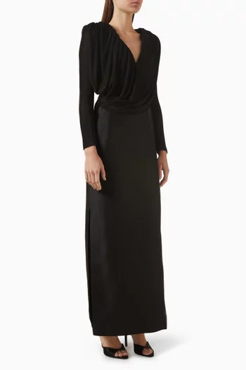 Eminence Draped Maxi Dress