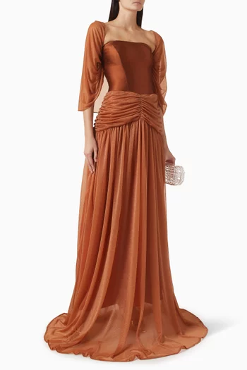 Elara Draped Gown