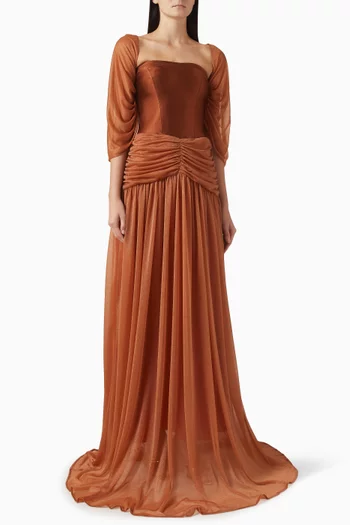 Elara Draped Gown