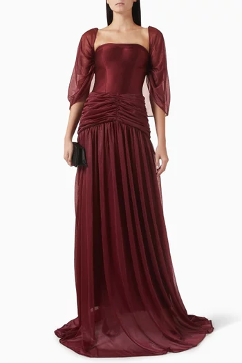Elara Draped Gown