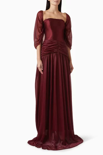 Elara Draped Gown