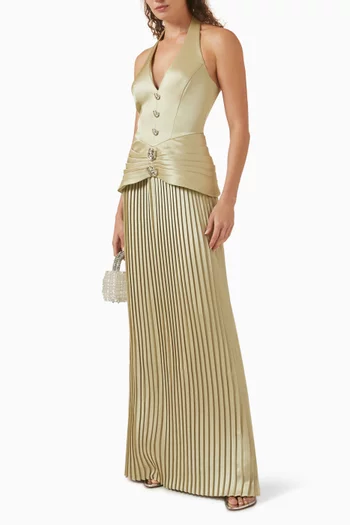 Fable Halterneck Maxi Dress