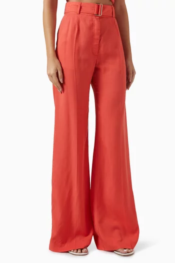 Belted Wide-leg Pants