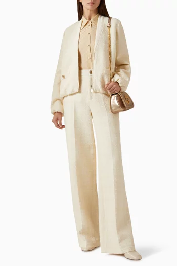 جاكيت بنقشة مربعات تويد