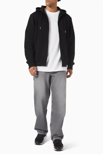 بنطال جينز بقصة ساق مستقيمة ولون باهت دينم