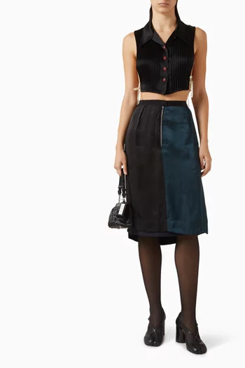 Stole Top in Hammered Silk-satin