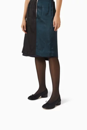 حذاء باليرينا تابي بكعب 30 مم ستان