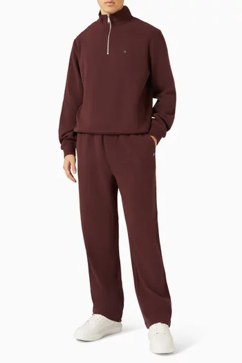 بنطال رياضي بنسيج متشابك بشعار الماركة