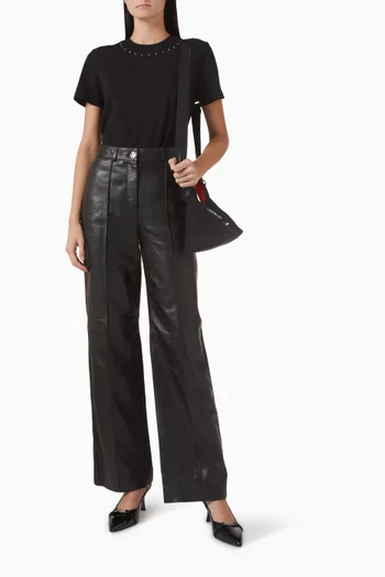 تي شيرت مطرز بحلي معدنية جيرسيه