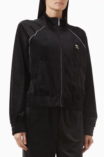 Ikon Zip-up Jacket in Velvet