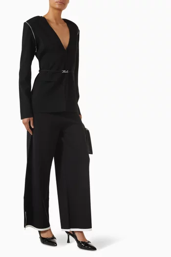 كارديغان بتصميم قابل للتعديل ومنسوج من مزيج فيسكوز