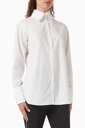 Snap-detail Shirt in Poplin