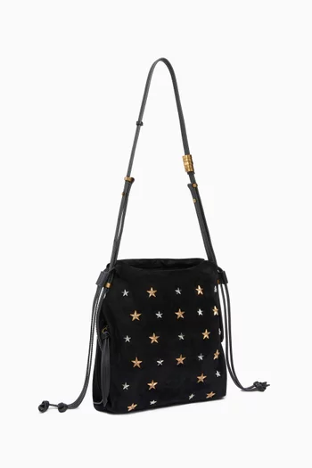 Mini Slouchy Star Bag in Suede