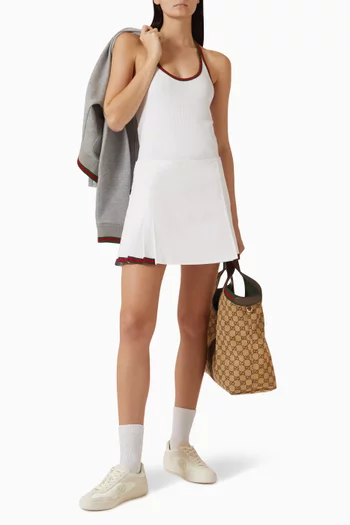 تنورة بطيّات قطن بوبلين