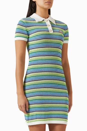 Stripe Mini Polo Dress