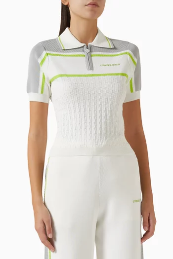 Tennis Polo Shirt in Viscose Blend