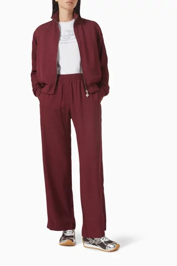 Monogram Lounge Pants in Silk