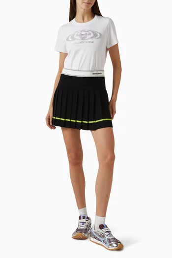 تي شيرت مطرز بالكريستال قطن عضوي