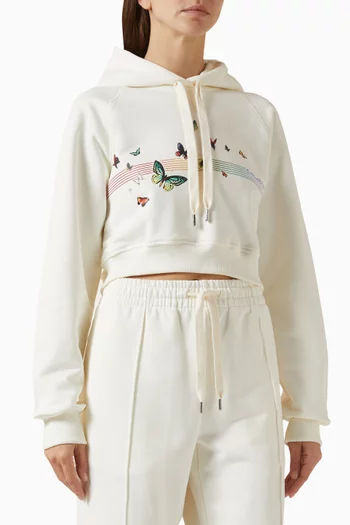 Butterfly Crop Hoodie in Organic Cotton