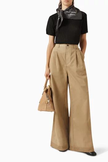 بلوزة شفافة نسيج مضلع