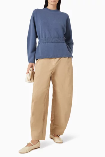Belted Sweater in Merino-wool