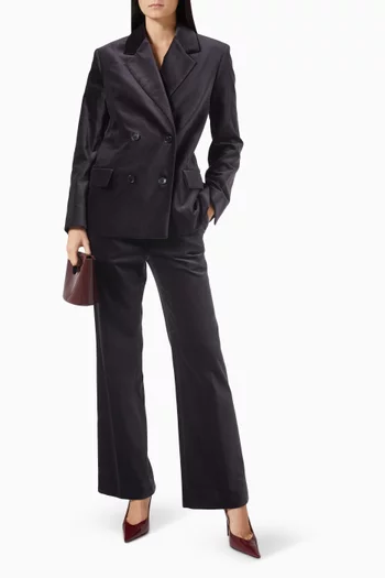 بنطال مخمل بقصة ساق مستقيمة